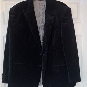 Men's black suede blazer